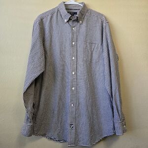 CREMIEUX Classics Mens L Plaid Button Down Shirt Long Sleeve Dress Casual